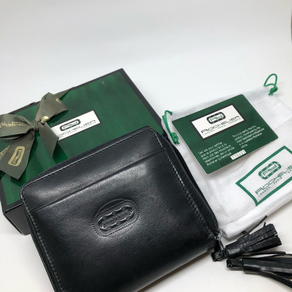 Elegant Black Leather Women's Wallet